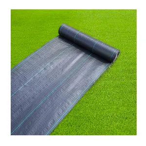 Film couvre-sol PE tissé en PP 100 m, membrane pour le sol, tapis de désherbage, anti-herbe, pour le contrôle des mauvaises herbes