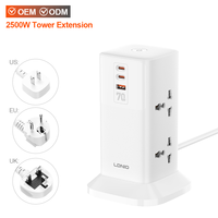 LDNIO SCW4383-1 Steckdosenleiste mit 4 Steckdosen & 1 USB+2C Anschlüssen Verlängerungskabel Stromleiste