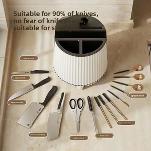 Portaoggetti Girevole da Cucina Multifunzionale da Appoggio, Porta Bacchette Integrato, Contenitore per Coltelli Domestico - Product Image 2