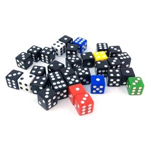Dados Acrílicos Cuadrados Negros Estándar de 16 mm de Alta Calidad para Juegos de Mesa y Cartas - Product Image 1