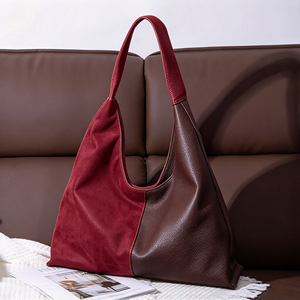 Factory Custom 2025 <b>Ladies</b> Fashion Terry Suede Hobo Shoulder <b>Bag</b> Soft Vegan <b>Leather</b> Large Slouchy Handbag Top Handle Leopard - Product Image 4