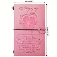 Carnet de notes romantique en cuir PU, papier de haute qualité, spirale/thermique, personnalisé, A5, cadeau, fournitures scolaires, Saint-Valentin, Noël