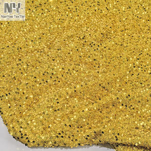 Nanyee textil poliéster pelo estilo lentejuela hilo bordado oro Paillette tela de lentejuelas - Product Image 6