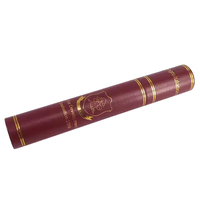 Tube porte-certificat en similicuir grainé avec estampage doré pour diplôme universitaire A4