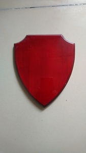 <span class=keywords><strong>Plaque</strong></span> de récompense personnalisée en forme de bouclier en MDF poli écologique - Product Image 3