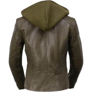 2025 chaquetas de moda informales de primera calidad para mujer, Sudadera con capucha, cuello de solapa de cuero de vaca Reversible, piel de oveja, opciones de PU SFL - Product Image 6
