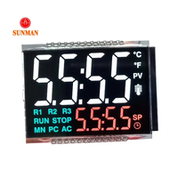 LCD Segmen Transmisi Penuh Negatif VA 8-Digit, Kaca Metal-Pin, Tampilan Posisi Jam 12, 5.0V SML08234