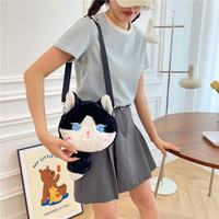 Sac bandoulière en peluche mignon en forme de petit renard, vente en gros du fabricant, portefeuille jouet animal en peluche chat, cadeau pour petite amie