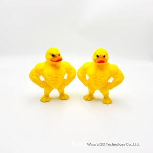 Jouet de voiture muscle personnalisé en forme de canard jaune, décoration de bureau créative en plastique, bijou, blague pratique - Product Image 4