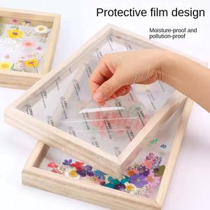 Cadre <span class=keywords><strong>photo</strong></span> en acrylique gaufré pour décoration artisanale DIY avec fleurs séchées/plantes, spécimen, cadre de peinture transparent - Product Image 5