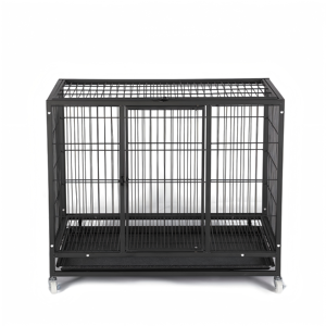 Toptan katlanabilir katlanabilir <span class=keywords><strong>Metal</strong></span> Kennels nefes çelik köpek sandık hayvan desen örgü istiflenebilir küçük büyük köpek kafesleri evcil - Product Image 1