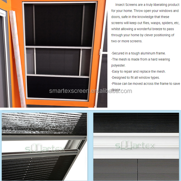 Pleated Mesh Blinds Mosquito Net Skylight Fly Screen Window Retractable Polyester Plisse Insect Screen Window · image 3