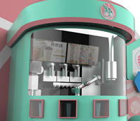 Distributeur automatique professionnel de bubble tea intelligent, avec paiement WeChat et Ali Pay, capacité de 150 à 200 pièces, préparation de boisson en 50 secondes