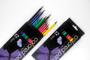 ดินสอสีพลาสติกรีไซเคิลมาตรฐาน 12/24 สี สำหรับเด็ก วาดภาพ เขียนแบบ เครื่องเขียน หมึกสีเนื้อเนียน สำหรับนักเรียน วาดภาพร่าง อุปกรณ์ศิลปะ - Product Image 6