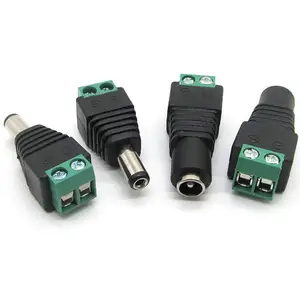 Monitoring power connector 5.5x2.1mm solderless male female DC conversion plug