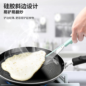 Yingrun Fish Frying Spatula Stainless Steel <b>Silicone</b> Handle Non Stick Heat Resistant Kitchen Cooking <b>Tool</b> For Seafood - Product Image 3