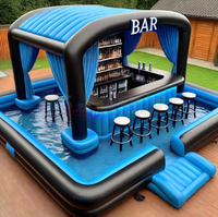 Bar de piscine gonflable personnalisé en PVC pour adultes, avec impression de logo gratuite, pour jardin