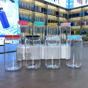 Gobelet de voyage en verre borosilicate à double paroi de 16 oz avec poignée, couvercle à paille, sans BPA, compatible lave-vaisselle, pour café, vente en gros - Product Image 4