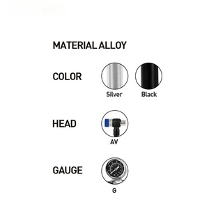Pompe à air haute pression Worldcycle Modèle 1506 400 PSI en alliage d'aluminium avec manomètre, adaptateur <span class=keywords><strong>de</strong></span> valve et buse étanche FAST pour VTT et vélo <span class=keywords><strong>de</strong></span> route - Product Image 3