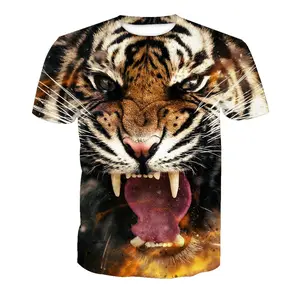 3d tigre stampa t-shirt personalizzata t shirt