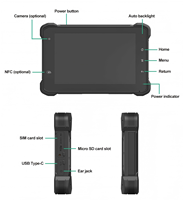 Tableta Android Robusta de 7 Pulgadas con Ocho Núcleos Qualcomm, Terminal Vehicular 4G con Pantalla legible bajo la Luz Solar de 800 Nits, Resistente al Agua IP67 y Desmontable