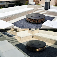 Brasero de jardin personnalisé, foyer à éthanol sans fumée, foyer extérieur à éthanol, brasero décoratif à bois