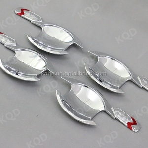 Nuevo Diseño de Manija de Puerta Cromada con Etiqueta Roja, Inserto de Manija de Puerta Triton para Accesorios Mitsubishi Triton L200 2016 - Product Image 3