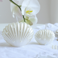 Bougie parfumée en cire de soja en forme de coquille de perle, faite à la main, écologique, sans fumée, pour Diwali, Ramadan, mariage, anniversaire, bars, décoration de la maison