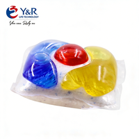 Capsules de lavage de vaisselle 3-en-1 supérieures pour éliminer la graisse, détergent nettoyant puissant en forme solide jetable pour la cuisine