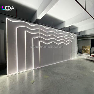 LEDA New Design Magnificent White Acrylic Wave Light <b>Backdrop</b> Wedding <b>Backdrop</b> for Wedding Event <b>Party</b> Stage Decor - Product Image 1