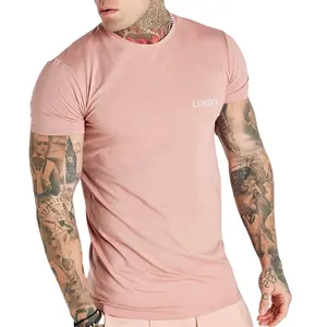 بالجملة تناسب ضئيلة عادي الوردي الهيب هوب تي شيرت للرجال أفضل جودة العلامة التجارية 95 القطن 5 دنة قمصان بالجملة