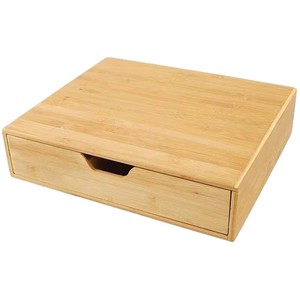 Caja de almacenamiento para cápsulas de café de bambú con cajones y compartimentos para organizar la cocina o el escritorio. - Product Image 5