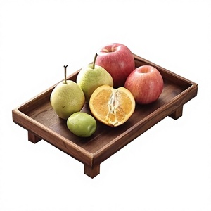 <b>Wooden</b> <b>Round</b> Solid Luxury Handmade Serving Plate Minimalist Design Durable Kitchen Dining Use Best Quality Stylish - Product Image 1