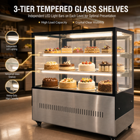 Vitrine réfrigérée sur mesure pour desserts, intégrée aux comptoirs de traiteur 35.6-46.4 ° F