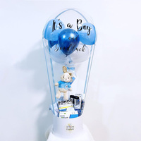 Panier-cadeau de ballons, panier de fleurs d'anniversaire, décoration surprise, fête, ballons Bobo, boîte transparente, ensemble de décoration de mariage