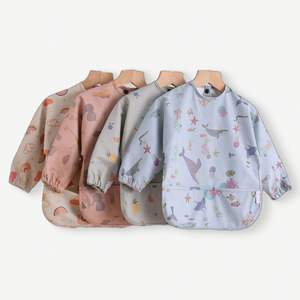 Enfants Pu Smock à manches longues bébé salle à manger bavoir imperméable Anti saleté nourriture supplémentaire bébé bavoirs - Product Image 1