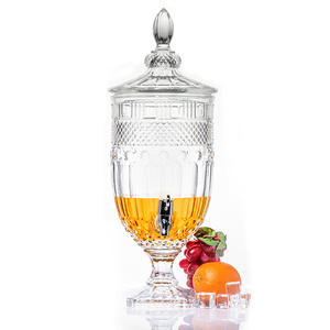 Dispensador de Bebidas de Cristal Transparente de Lujo, Profesional, Sin Plomo, Redondo, de 5L, Ecológico - Product Image 2