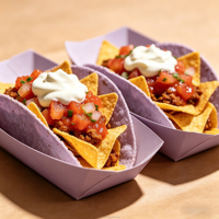 Barquettes à tacos compostables et résistantes à la graisse, avec logo personnalisé imprimé, pour les services de restauration rapide à emporter