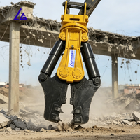 Cisaille de démolition de béton à marque privée pour excavatrice, production OEM certifiée CE, forte force de broyage, recyclage d'agrégats