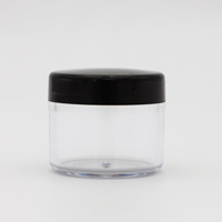 Pot en plastique transparent rond mini pour le voyage, le rangement, les produits de maquillage, les crèmes pour le visage, le bricolage, 20g, pot en PS
