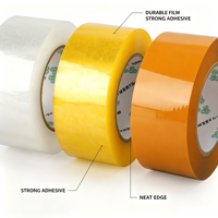 Cinta de Embalaje Acrílica Transparente BOPP de 100 m, 48 mm, Activada por Agua, Reforzada, para Sellado de Cajas, Autoadhesiva, con Logotipo para Embalaje