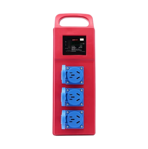 3 Way Dust Tight Plastic Electrical Box 5 Pin 10/16A <b>Sockets</b> Integral RCD , Portable <b>socket</b> box - Product Image 1