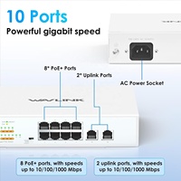 Nuevo Switch de Red No Administrado WAVLINK WL-NW0820GP 802.3af/at de 10 Puertos Gigabit Ethernet con 8 Puertos PoE (2026)