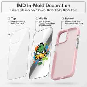 Custodia per iPhone 18 17 16 15 14 13 12 11 X XR con design auto da corsa cartoon, processo IMD, paraurti in TPU antiurto - Product Image 3