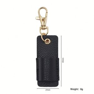 Custompu Leather Holder Carabiner Clip Hanging Pen Case Lightweight Stylish Handmade Promotional <b>Gift</b> for School Entrance - Product Image 6