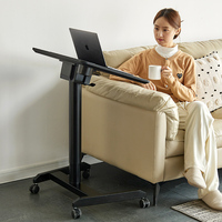 Nouveautés THADDEUS DS07 Support d'ordinateur portable vertical pliable ergonomique à hauteur réglable avec surface en bois, super pratique pour