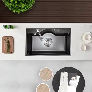 Fregadero de cocina inteligente con bandeja de un solo tazón de acero inoxidable 304 nuevo juego incluye cepillo inteligente <span class=keywords><strong>Bacha</strong></span> y tabla de cortar - Product Image 3