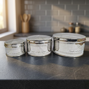 Wholesale Stainless Steel <b>Canister</b> <b>Set</b> of 3 Pcs With Design <b>Canister</b> <b>Set</b> Coffee Sugar and Tea Storage - Product Image 1