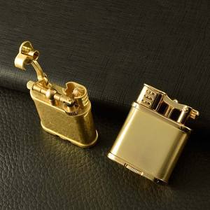 Laiton kérosène rétro meule amour feu briquet cadeau pour hommes et femmes avec meule - Product Image 2
