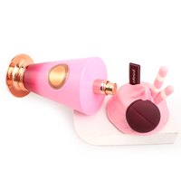 Flacon de parfum en forme de gobelet de milkshake rose dégradé de 100 ml, avec bouchon décoratif Macaron et Biscuit, rechargeable